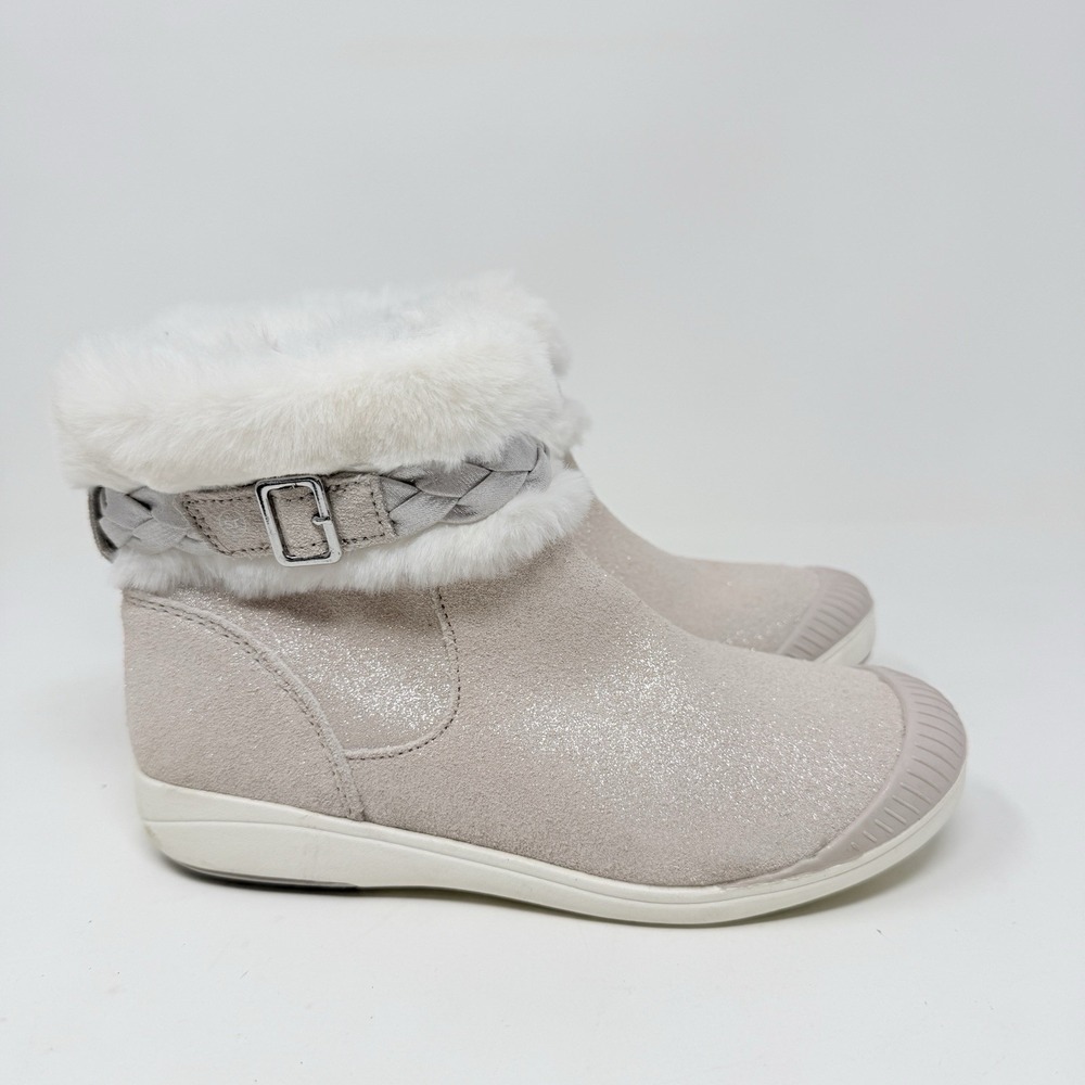 Stride Rite Girls Tessa‎ Sparkle Leather Boots Hushed Violet Color Size 1.5
